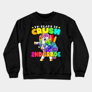 2nd Grade Flossing Unicorn Back to School Shirt Girls Gift Crewneck Sweatshirt